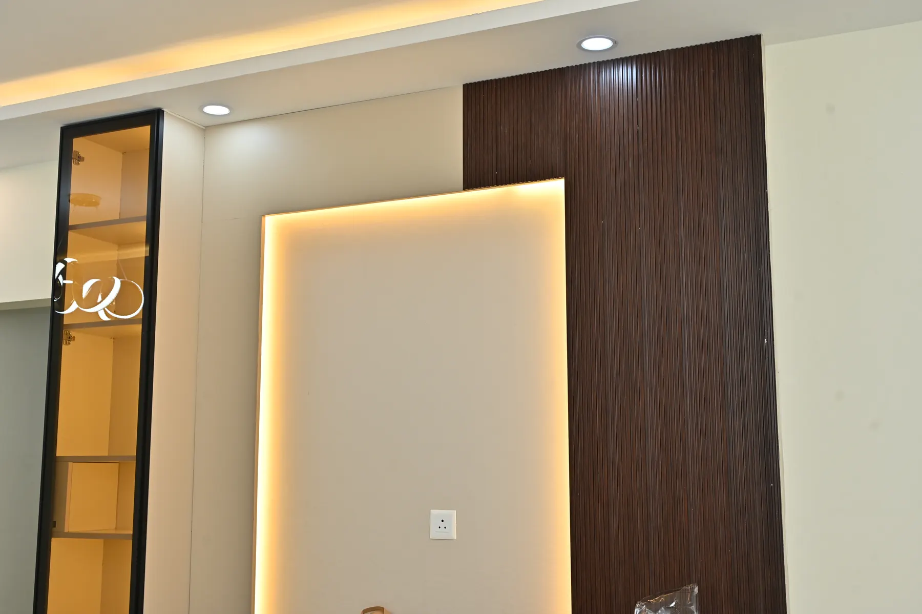 Fluted TV Wall & Cove Ceiling by Nook & Kove, Bengaluru